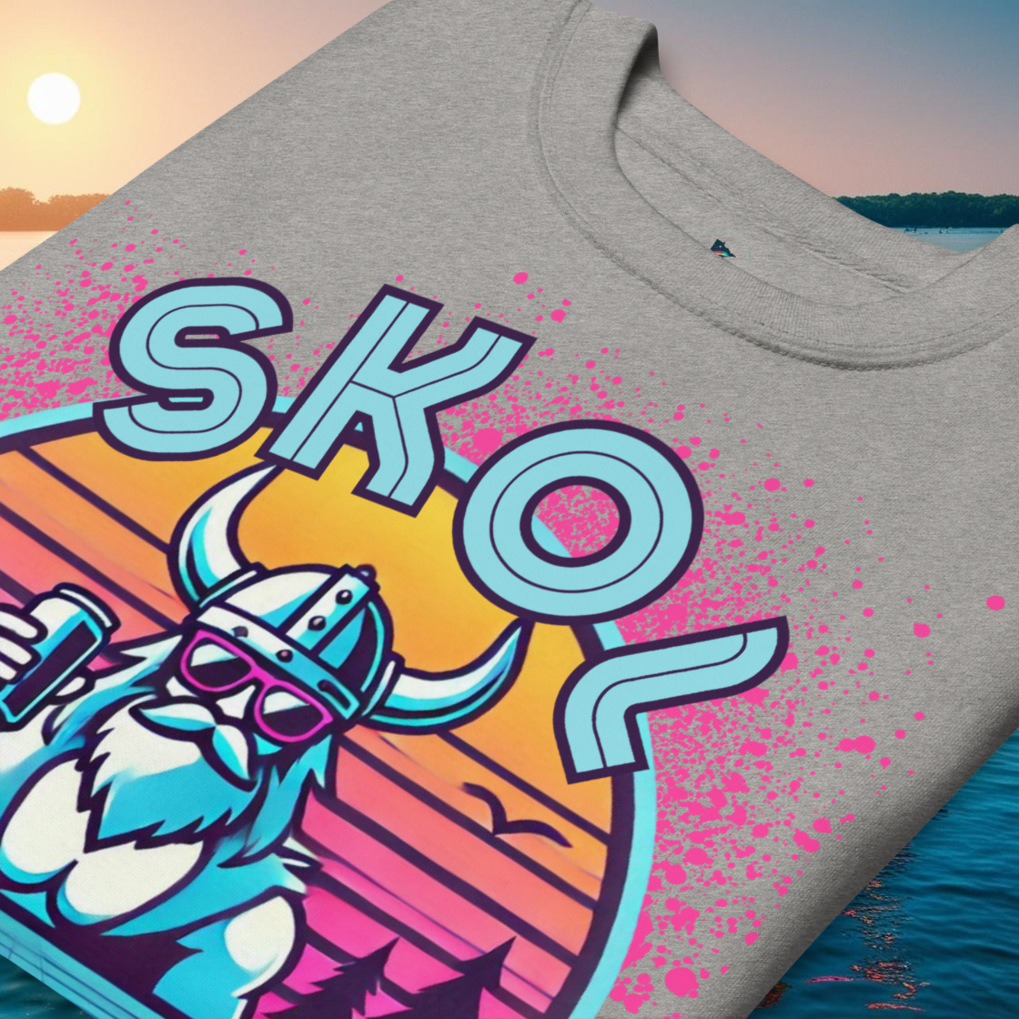 Skol Season Retro 80s Crewneck Grey- Vintage Vibes Collection