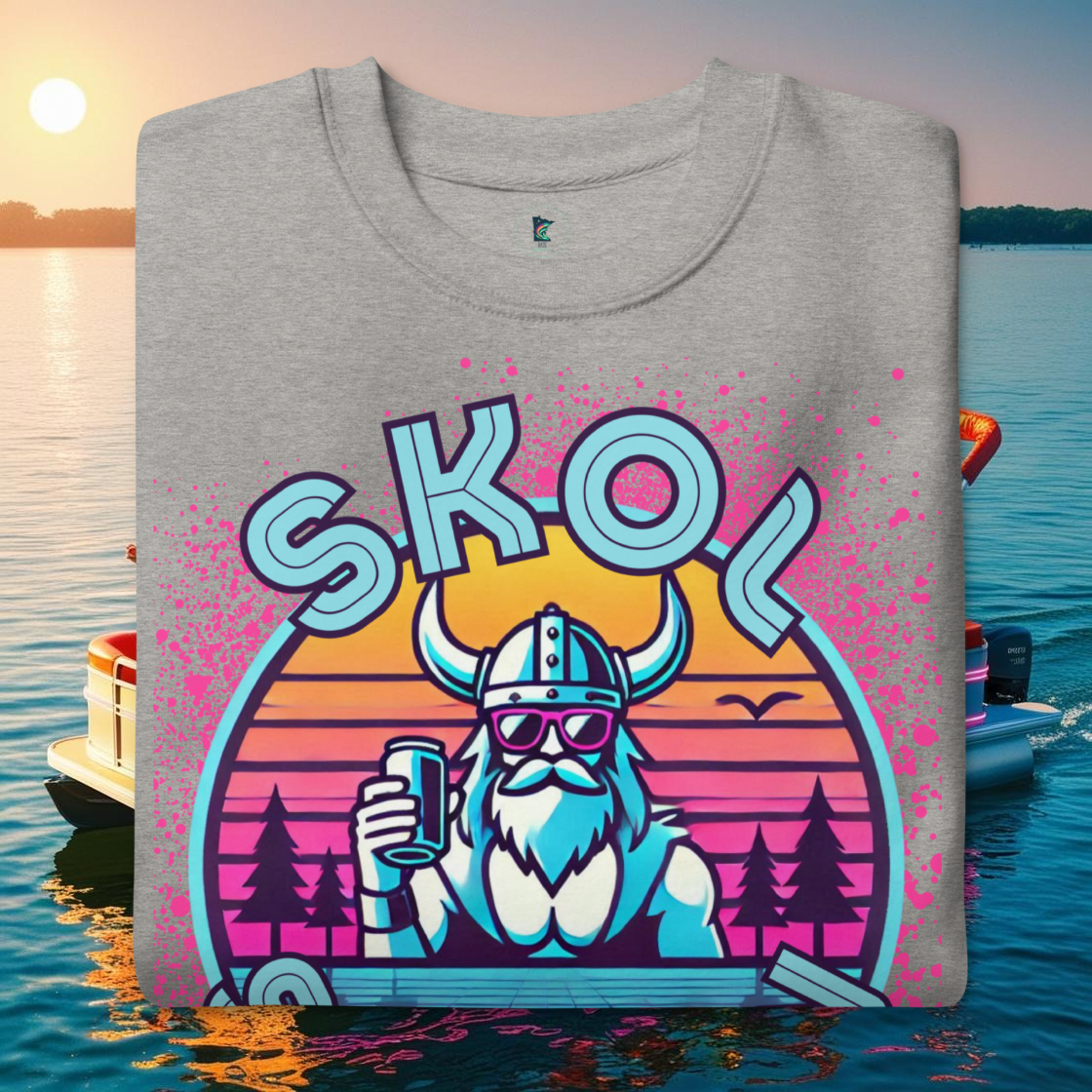 Skol Season Retro 80s Crewneck Grey- Vintage Vibes Collection