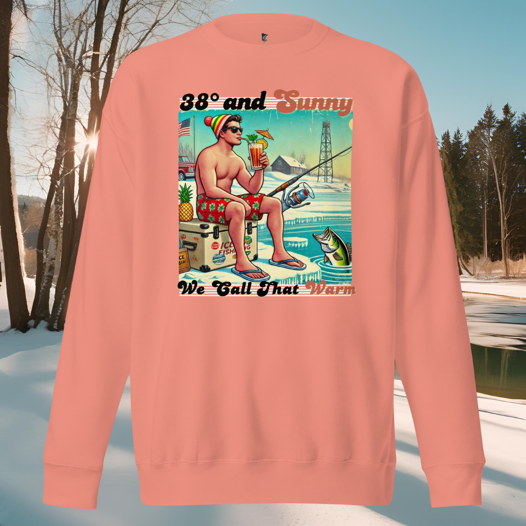 "38° and Sunny - We Call That Warm" Retro Minnesota Sweatshirt