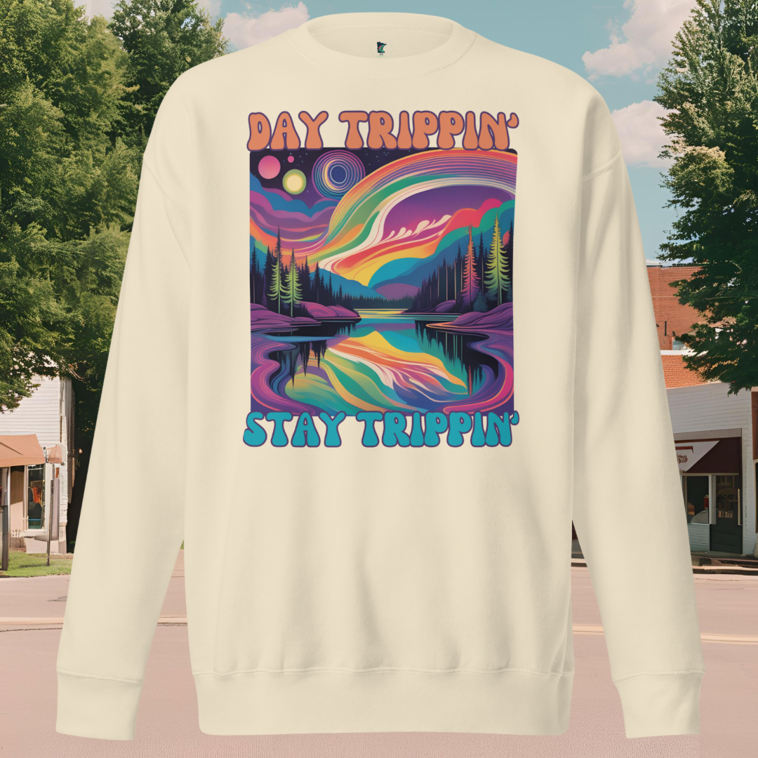 Day Trippin’ Stay Trippin’ Psychedelic Sweatshirt