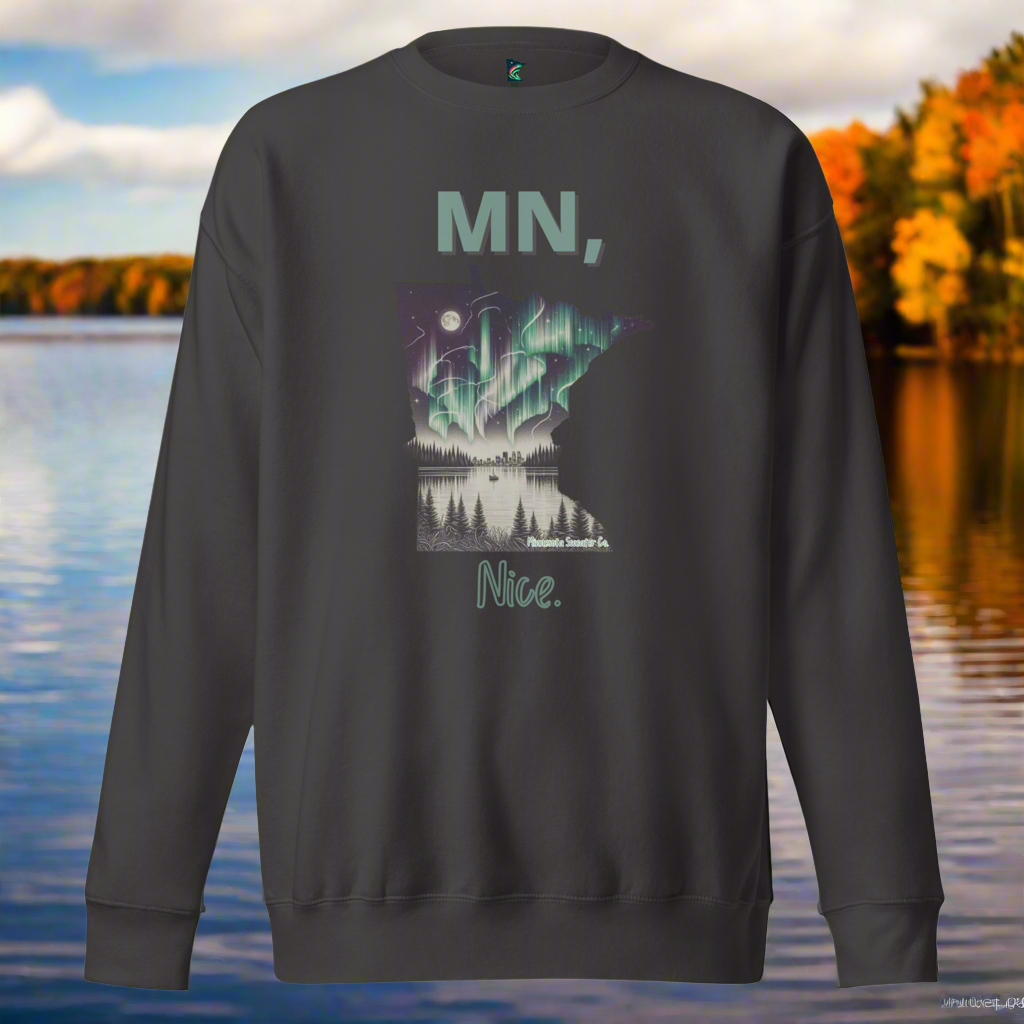 Northern Lights MN Nice Sweater – Show Off Your Minnesota Pride with a Beautiful Northern Lights Design