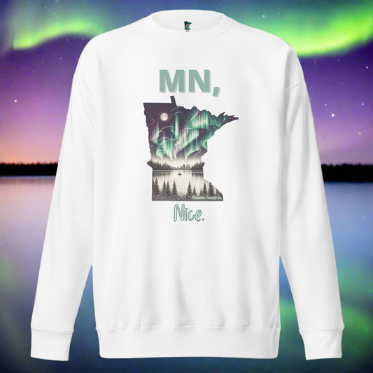 Northern Lights MN Nice Sweater – Show Off Your Minnesota Pride with a Beautiful Northern Lights Design