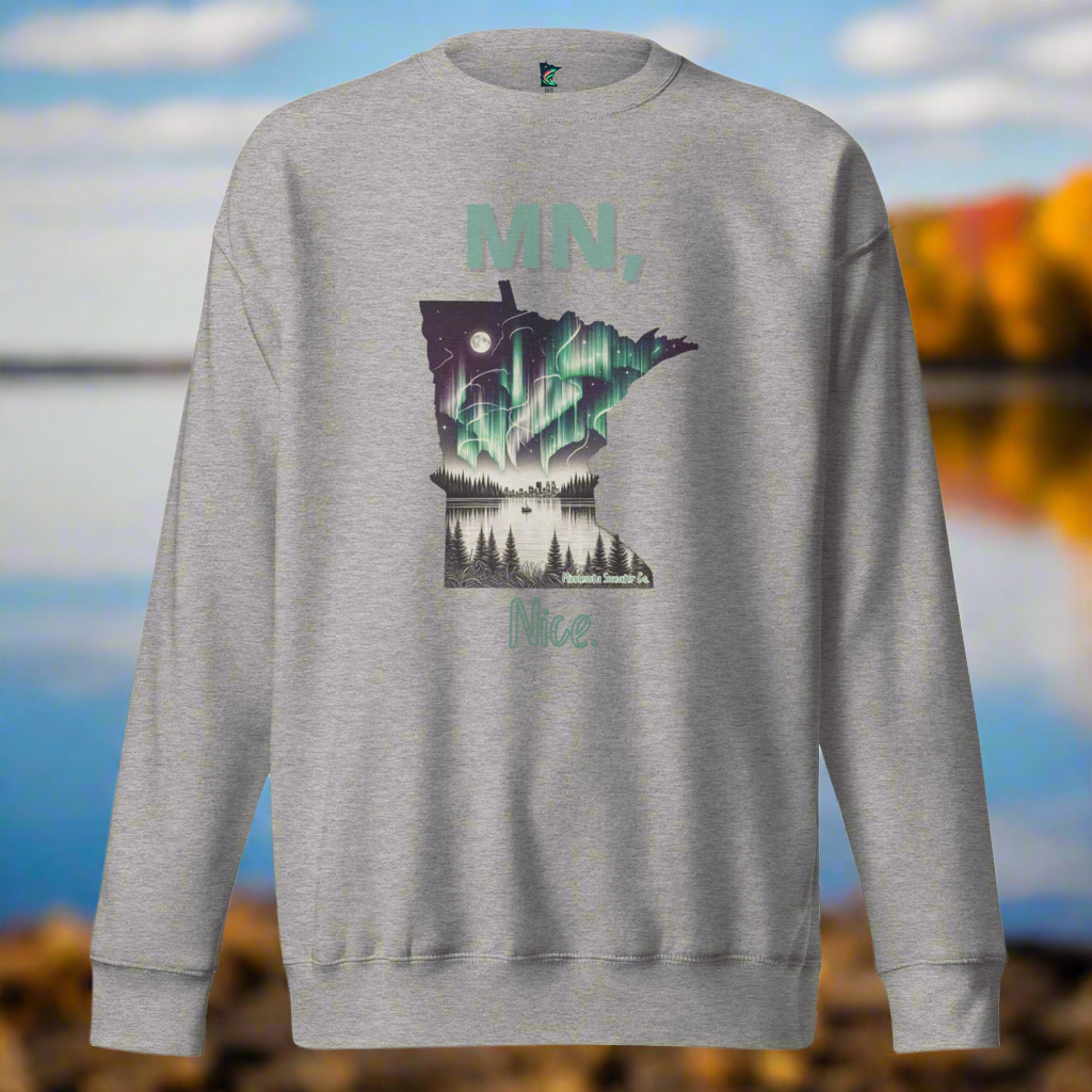 Northern Lights MN Nice Sweater – Show Off Your Minnesota Pride with a Beautiful Northern Lights Design