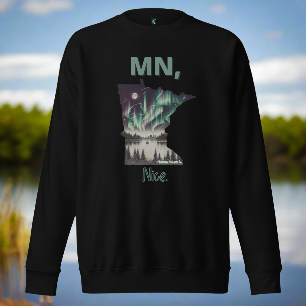 Northern Lights MN Nice Sweater – Show Off Your Minnesota Pride with a Beautiful Northern Lights Design