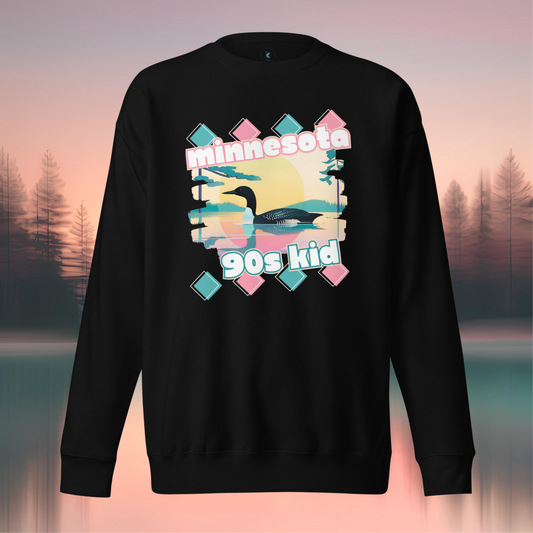 Minnesota 90s Kid Crewneck Sweatshirt – Vintage Vibes Collection